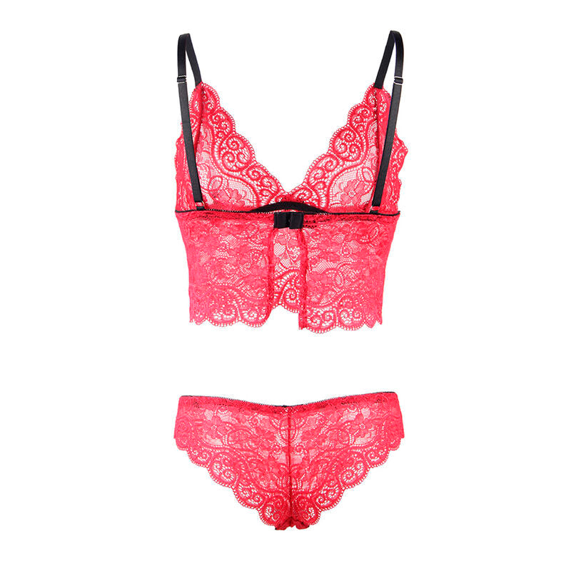 Subblime 953904 Camisola de Seda e Renda + Calcinha Vermelha L/xl