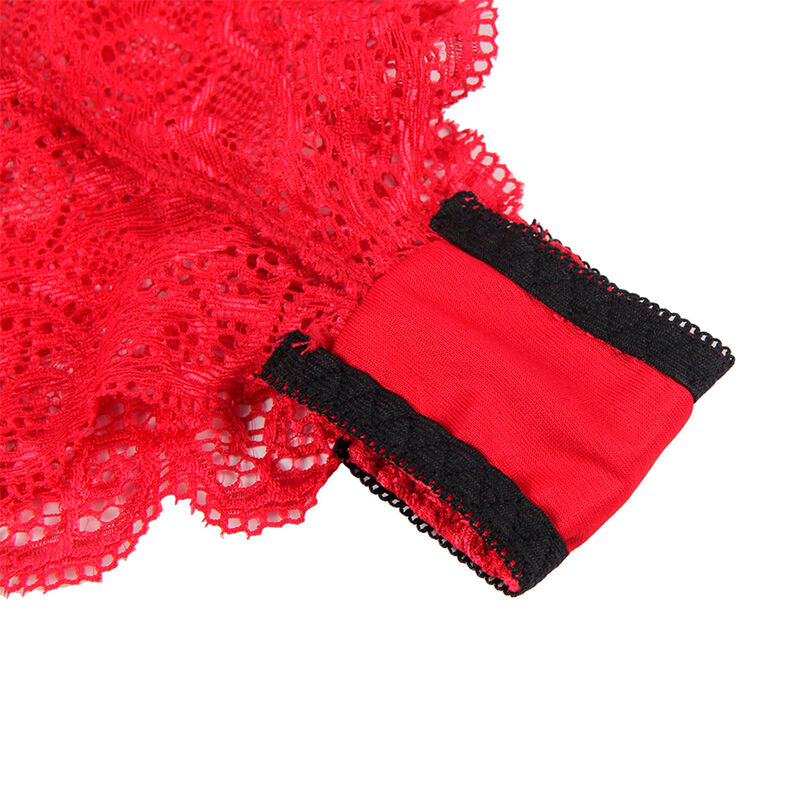 Subblime 953904 Camisola de Seda e Renda + Calcinha Vermelha L/xl