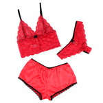 Subblime 953904 Camisola de Seda e Renda + Calcinha Vermelha L/xl