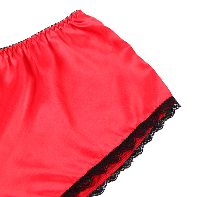 Subblime 953904 Camisola de Seda e Renda + Calcinha Vermelha L/xl
