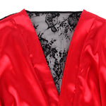 Subblime - 954024 Camiseta de Encaje Transparente en la Espalda + Tanga Rojo/Negro L/XL