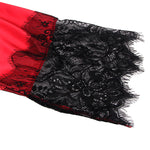 Subblime - 954024 Camiseta de Encaje Transparente en la Espalda + Tanga Rojo/Negro L/XL