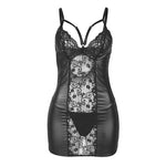 Subblime 954161 Vestido + Tanga Cuero Negro S/m