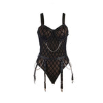 Subblime 9542277 Body Com Correntes + Cinto-liga Preto L/xl