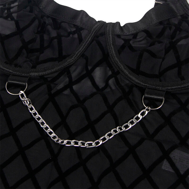Subblime 9542277 Body Com Correntes + Cinto-liga Preto L/xl
