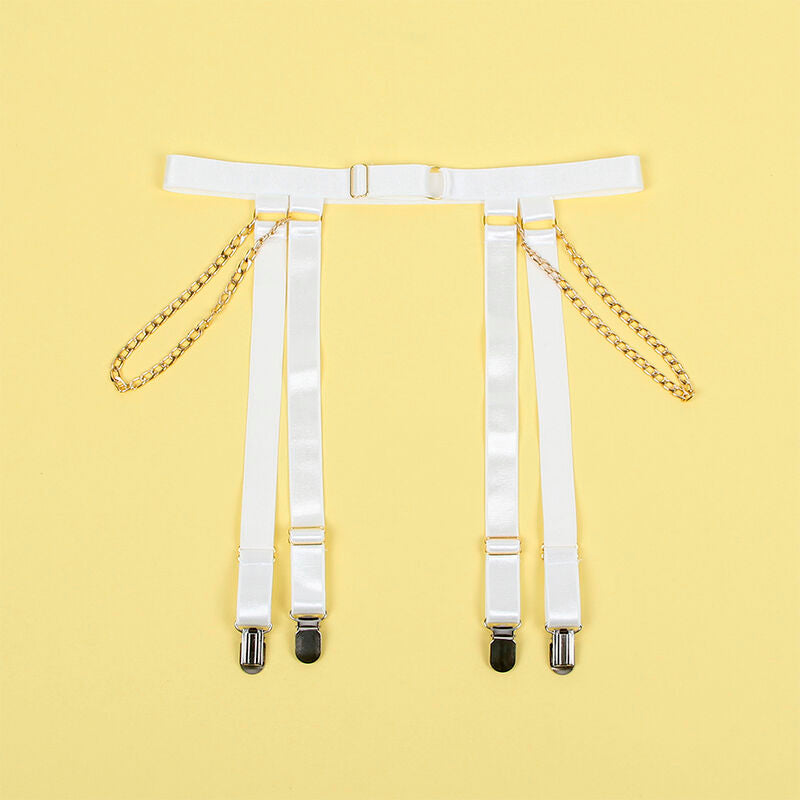 Subblime 954291 Body con Cadenas + Liguero Blanco L/XL