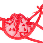 Subblime 954338 Sujetador Estampado Corazón + Tanga + Liguero Rojo L/xl