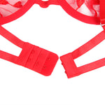 Subblime 954338 Sujetador Estampado Corazón + Tanga + Liguero Rojo L/xl