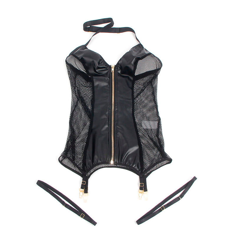 Subblime 954451 Vestido Sexy de Malha Couro Preto L/xl