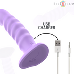 Intense Brenda Vibrador Tamaño M Diseño Espiral 10 Vibraciones Morado Control Remoto