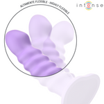 Intense Brenda Vibrador Tamaño M Diseño Espiral 10 Vibraciones Morado Control Remoto