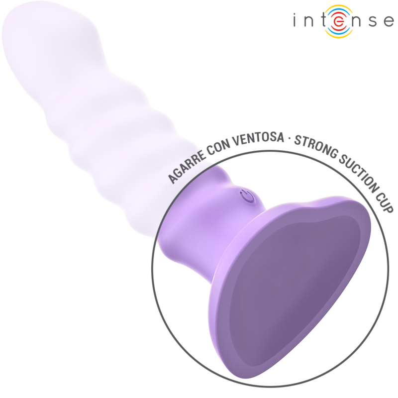 Intense Brenda Vibrador Tamaño M Diseño Espiral 10 Vibraciones Morado Control Remoto