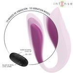 Intense Annie Vibrador en forma de U y estimulador morado con control remoto