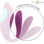 Intense Annie Vibrador en forma de U y estimulador morado con control remoto