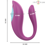 Intense Annie Vibrador en forma de U y estimulador morado con control remoto