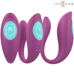 Intense Annie Vibrador en forma de U y estimulador morado con control remoto