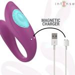 Intense Annie Vibrador en forma de U y estimulador morado con control remoto