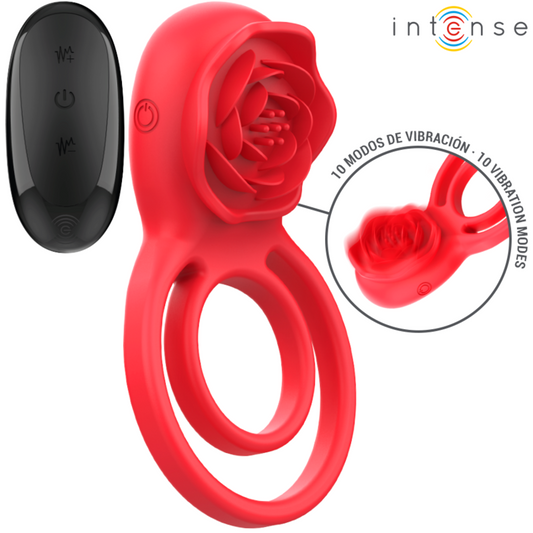 Intense Gail Estimulador Rose 10 Vibraciones Rojo Control Remoto
