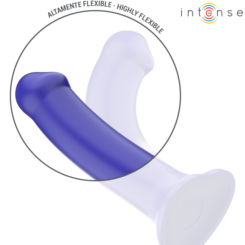 Intense Victoria Vibrador Con Ventosa 10 Vibraciones Azul Oscuro Control Remoto