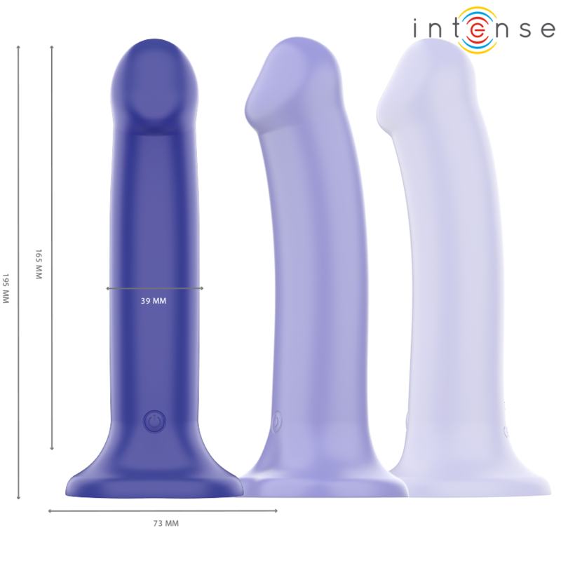 Intense Victoria Vibrador Con Ventosa 10 Vibraciones Azul Oscuro Control Remoto