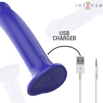 Intense Victoria Vibrador Con Ventosa 10 Vibraciones Azul Oscuro Control Remoto
