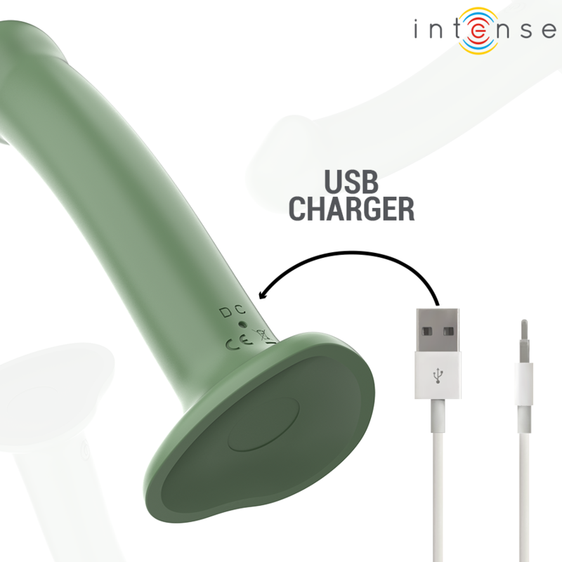 Intense Becca Vibrador Com Ventosa 10 Vibrações Verde Controle Remoto