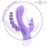 Intense Miko Triplo Vibrador Coelho & Estimulador & Anal 7 Vibrações Roxo