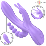 Intense Miko Triplo Vibrador Coelho & Estimulador & Anal 7 Vibrações Roxo