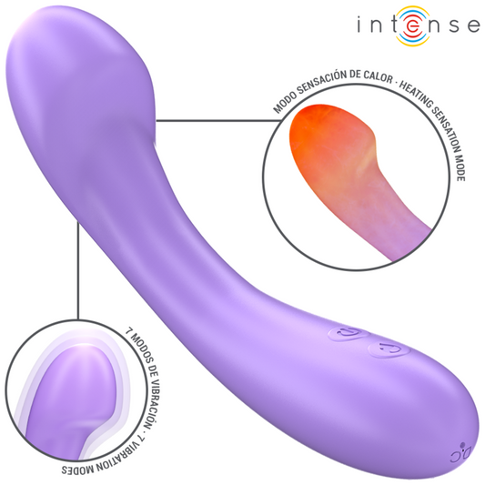 Intenso Vibrador Becky Calentable 19 Cm 7 Vibraciones Morado