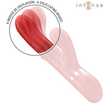 Intense Lele Multifuncional Vibrador Rotativo & Oscilação & Estimulação Vermelho