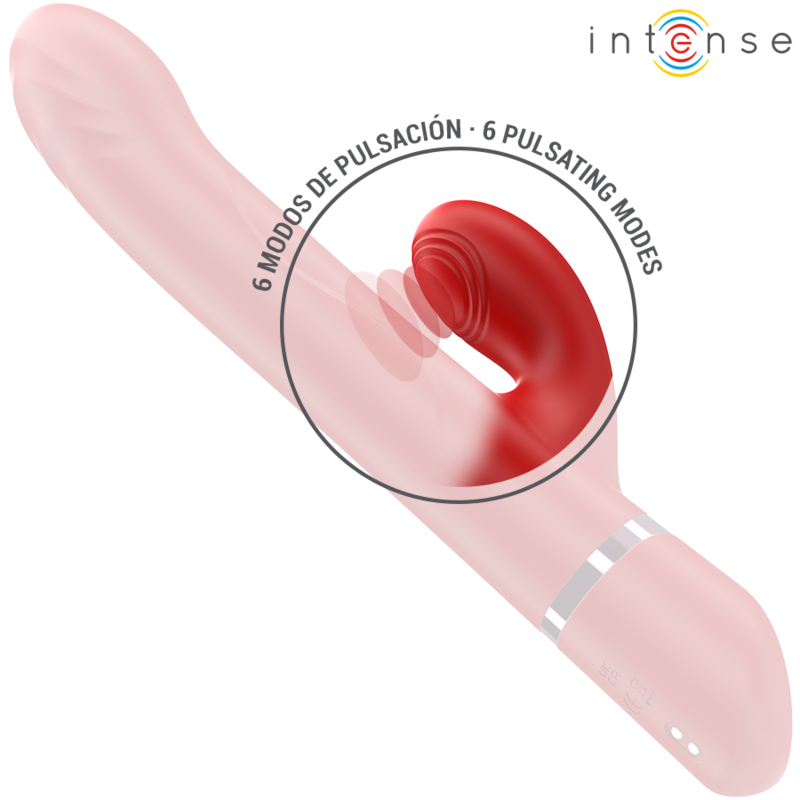 Intense Lele Multifuncional Vibrador Rotativo & Oscilação & Estimulação Vermelho