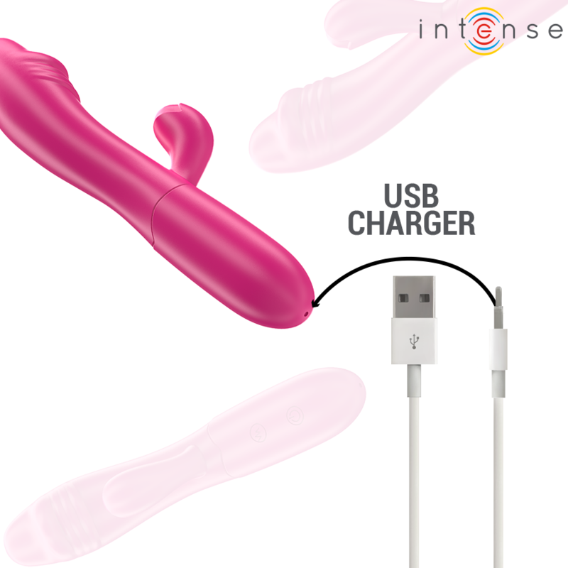 Intense - Ivy Vibrador Flexível 10 Vibrações com Língua Estimulante Rosa