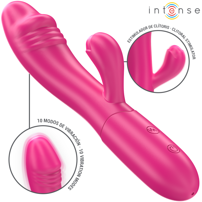 Intense Ivy Vibrador Flexível 10 Vibrações Com Língua Estimulante Rosa