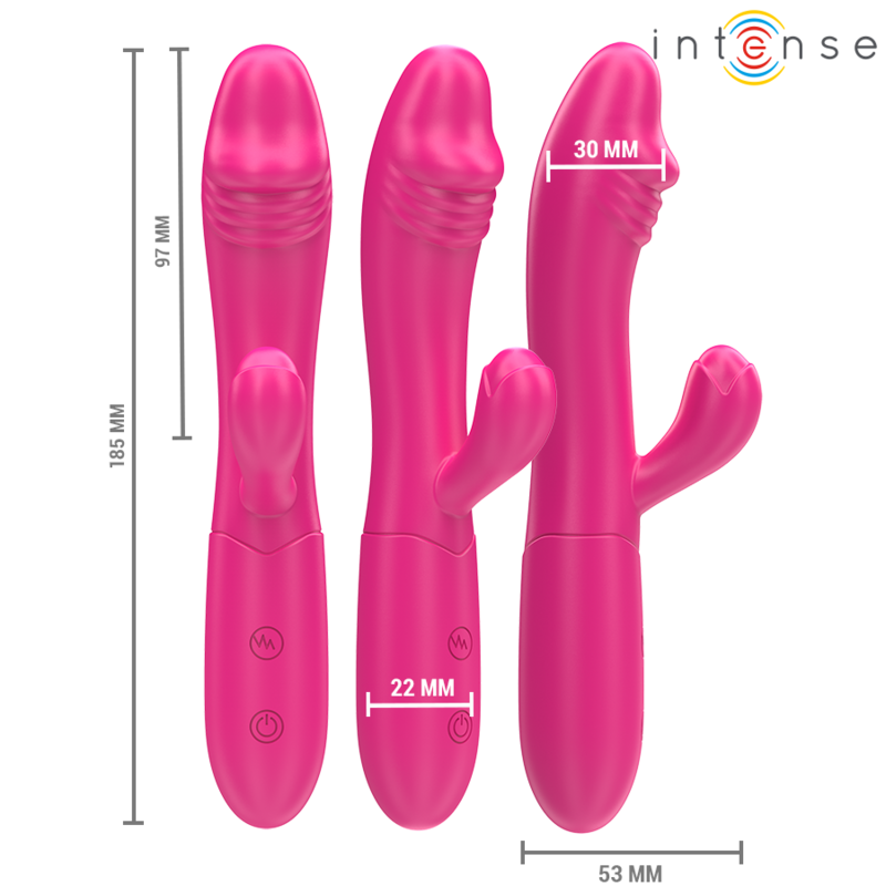 Intense Ivy Vibrador Flexível 10 Vibrações Com Língua Estimulante Rosa