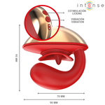 Intense Vibrador e Estimulador Mariah Em Formato U 10 Vibrações Vermelho