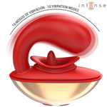 Intense Vibrador e Estimulador Mariah Em Formato U 10 Vibrações Vermelho