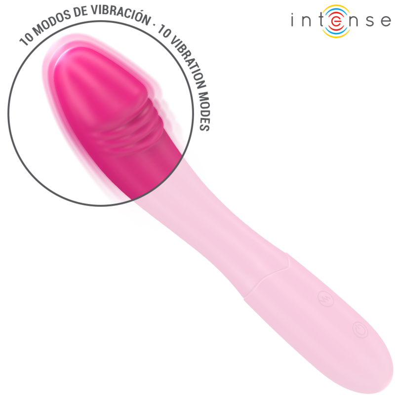Vibrador Intense Belinda 19 cm Flexible 10 Vibraciones Rosa