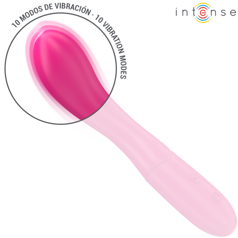Intense Lisette Vibrador 19 Cm Flexível 10 Vibrações Rosa