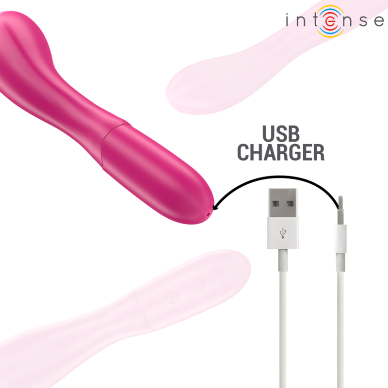 Intense - Lisette Vibrador 19 cm Flexível 10 Vibrações Rosa