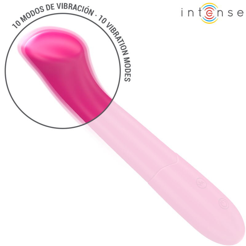 Intense - Paty Vibrador 19 cm Flexível 10 Vibrações Modelo 2 Rosa