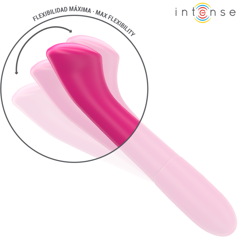 Intense - Paty Vibrador 19 cm Flexível 10 Vibrações Modelo 2 Rosa