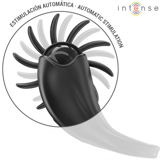 Intense - Mabel Anel Vibratório 10 Vibrações com Estimulador de Clitóris Preto