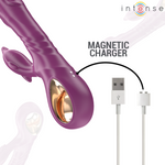 Intense Halle Vibrador Multifuncional Con Lengua Estimulante de Delfín Morado