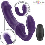 Intense Jill Vibrador Duplo Roxo com Controle Remoto 20 cm