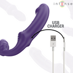 Intense Jill Vibrador Duplo Roxo com Controle Remoto 20 cm