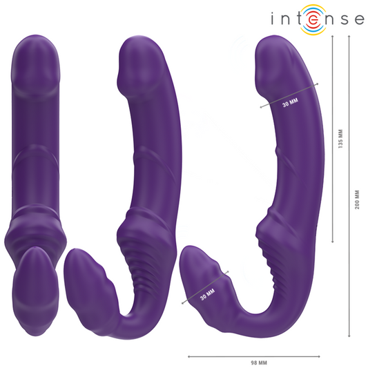 Intense Jill Vibrador Duplo Roxo com Controle Remoto 20 cm