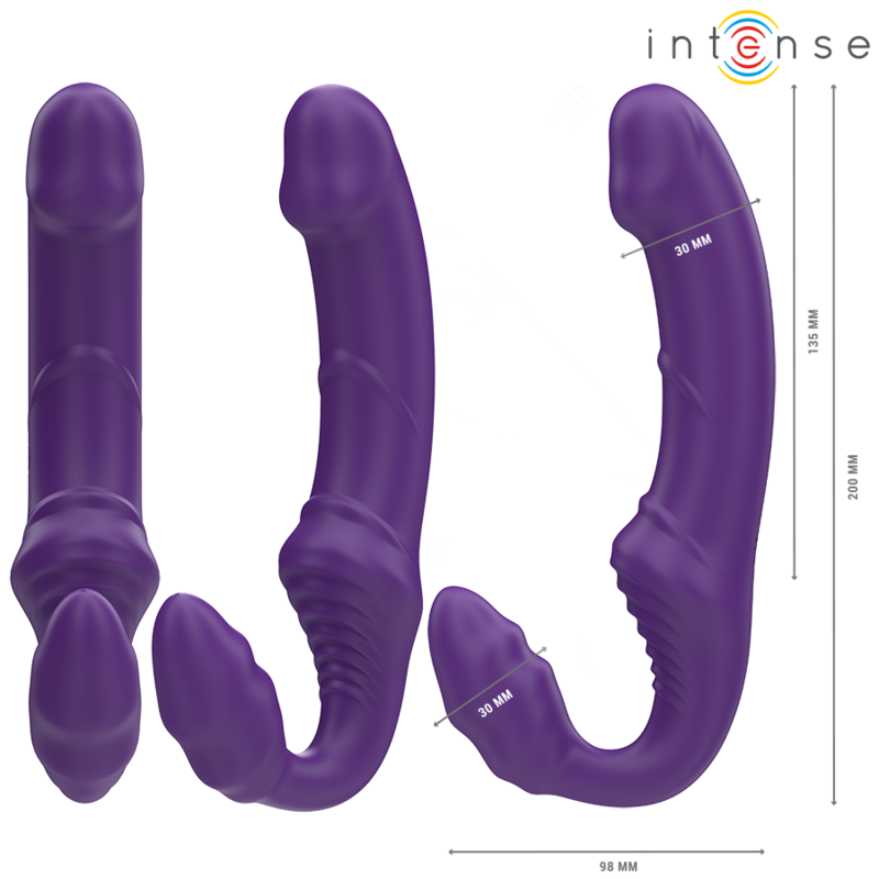 Intense Jill Vibrador Doble Morado con Control Remoto 20 cm