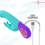 Intense Monica Rabbit Vibrador Com Estimulador G-spot Rotativo Azul