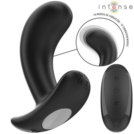 Intense Chandler Plug Anal 10 Vibraciones Negro Control Remoto