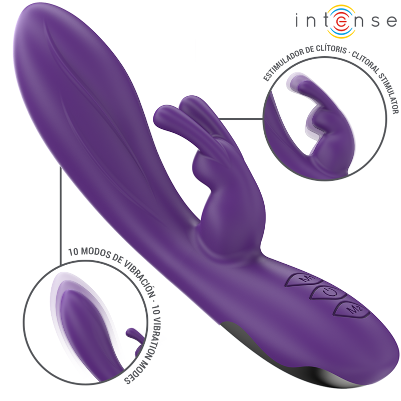 Vibrador Intenso Conejo Randall 10 Vibraciones Morado